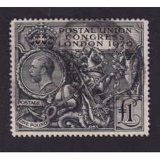 INGLATERRA 1929 Yv. 183 LA LIBRA NEGRA DE LUJO, ESTAMPILLA USADA VALOR FINAL DE LA SERIE SUAVAMENTE MATASELLADA HERMOSA CALIDAD 700 €
